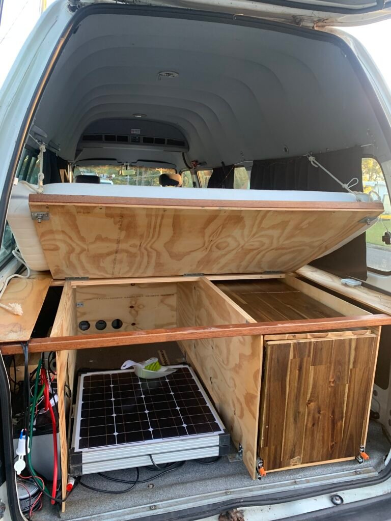 Hiace van conversion vanlife diy battery solar calculator